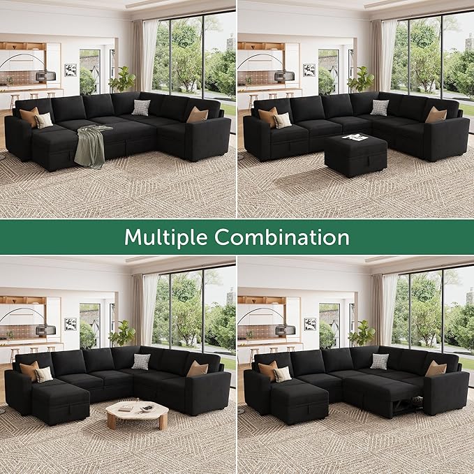 HONBAY Modular Sectional Sleeper Sofa