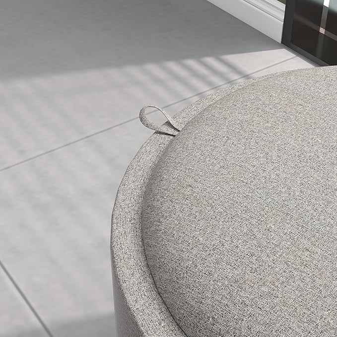 HOMCOM Round Storage Ottoman