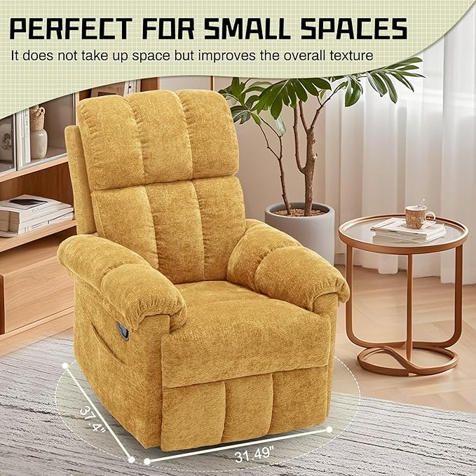 Korser Recliner Chair, Swivel Rocker Recliner Chair
