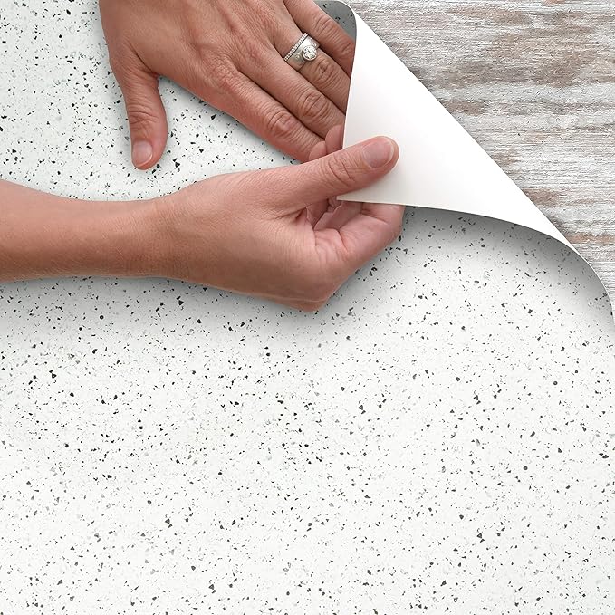 Con-Tact Brand Creative Covering, Self-Adhesive Shelf Liner, Granite Black and