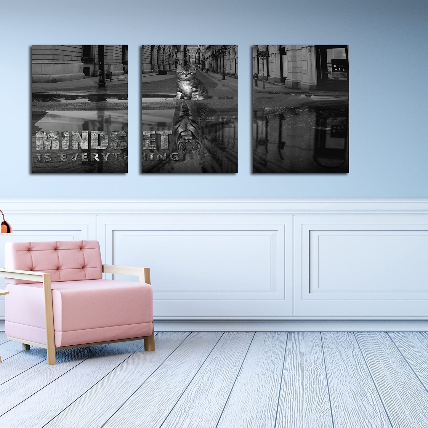 3 Panels Motivational Canvas Wall Art Inspirational Wall Art Entrepreneur Quotes Poster Print Artwork Painting Picture for Framed Home Decoration Living Room office bedroom 36''W x 16''H