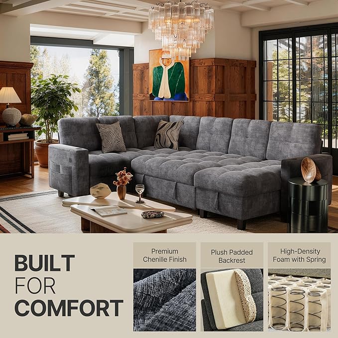 Marsail 110" Sectional Sleeper Sofa