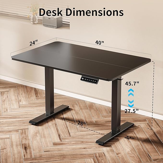 BIZUM 40x24 Inch Electric Standing Desk
