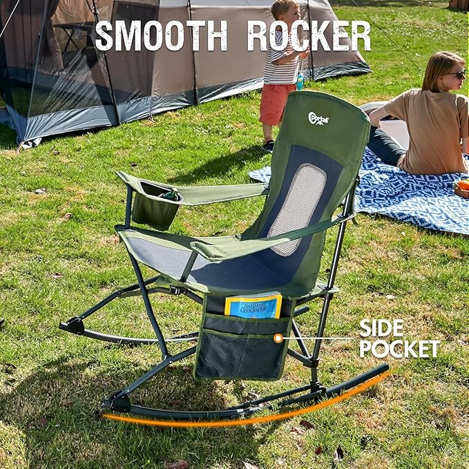 Portal Outdoor Rocking Chair Camping Folding Portable Rocker