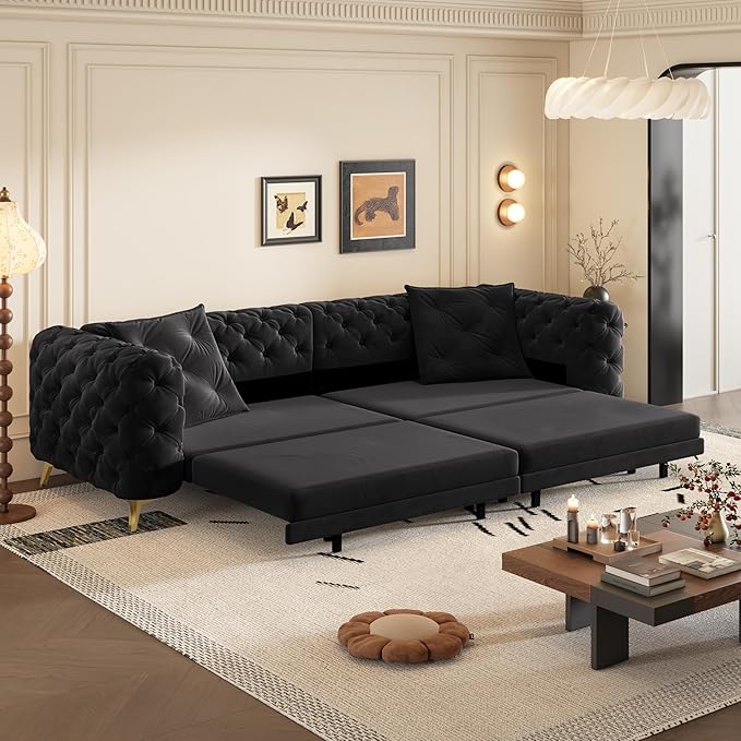 97.7" Convertible Queen Sleeper Sofa