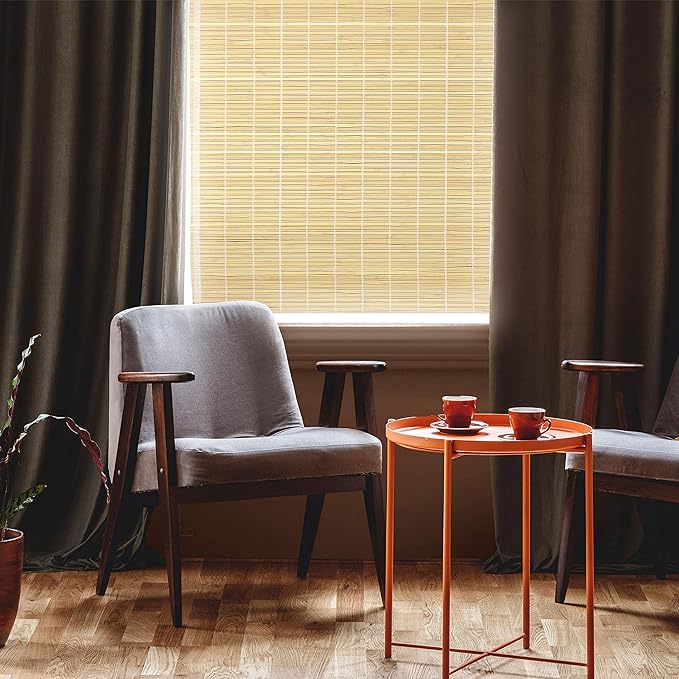 Red Lantern Bamboo Cordless Window Shade