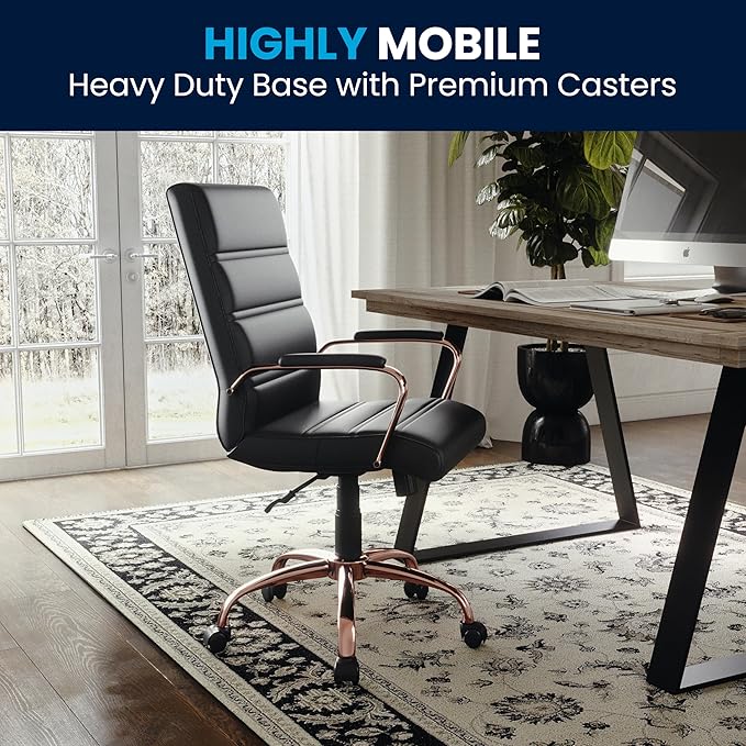 Flash Furniture Whitney Mid-Back Swivel LeatherSoft Desk Chair
