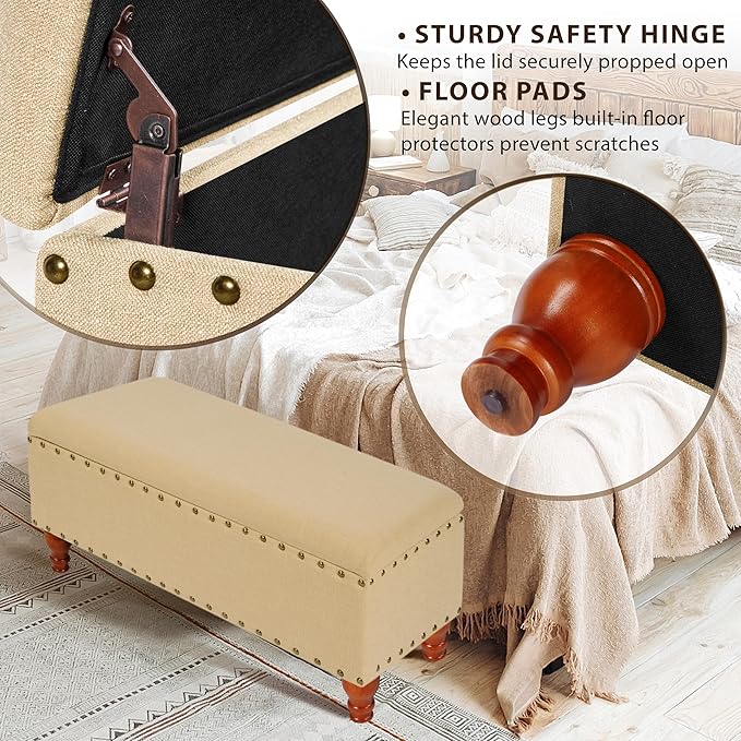 HomePop Large Rectangle Storage Bench