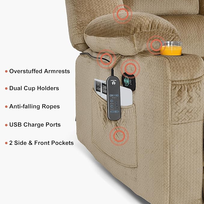 MCombo Zero Gravity Power Reclining Sofa
