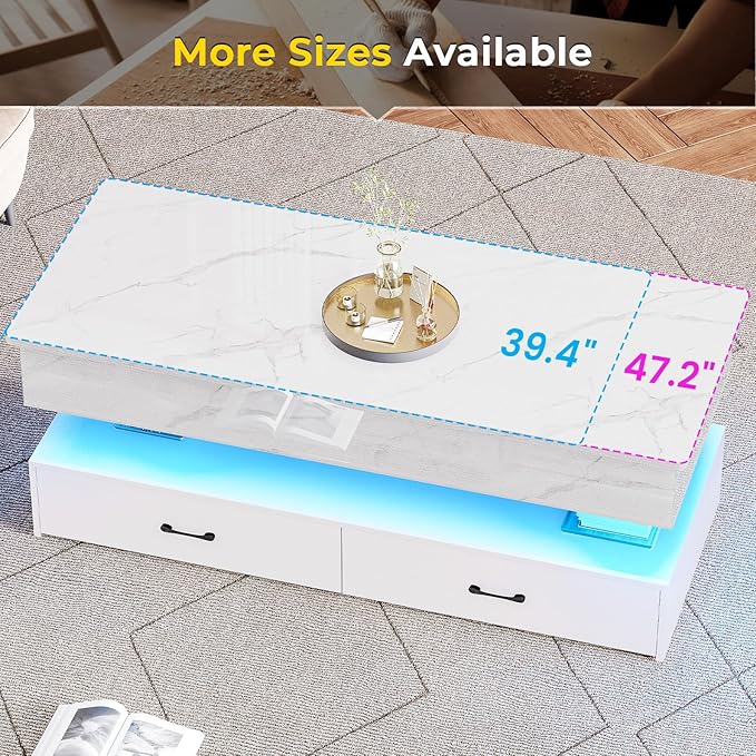 SEDETA 47.2" Lift Top Coffee Table, Coffee Tables