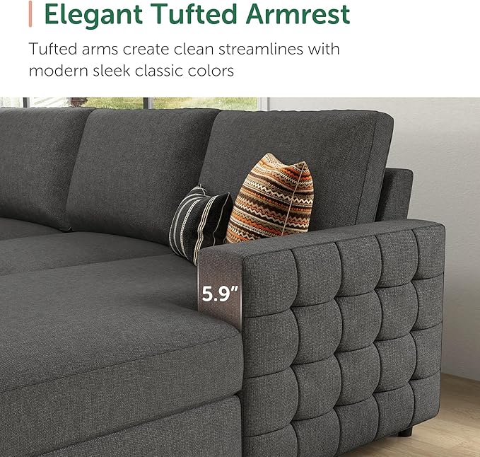 HONBAY Sectional Sleeper Sofa