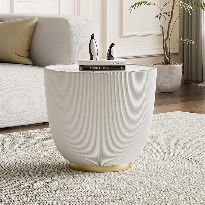 SSLine Bowl-Shape Small Coffee Table Modern Sintered Stone Top Coffee Table in