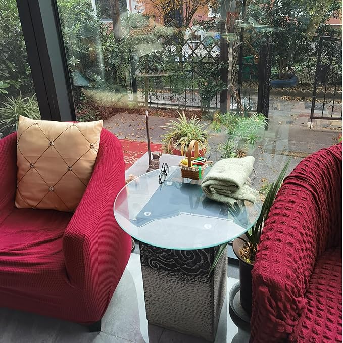 18" Round Tempered Glass Table Top