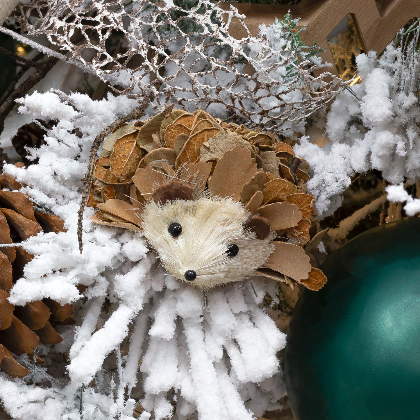 AuldHome Design Woodland Friends Figurines (Set of 3, Fox/Owl/Hedgehog); Forest Animals Decor for Fall, Christmas, Winter and Themed Decor or Parties