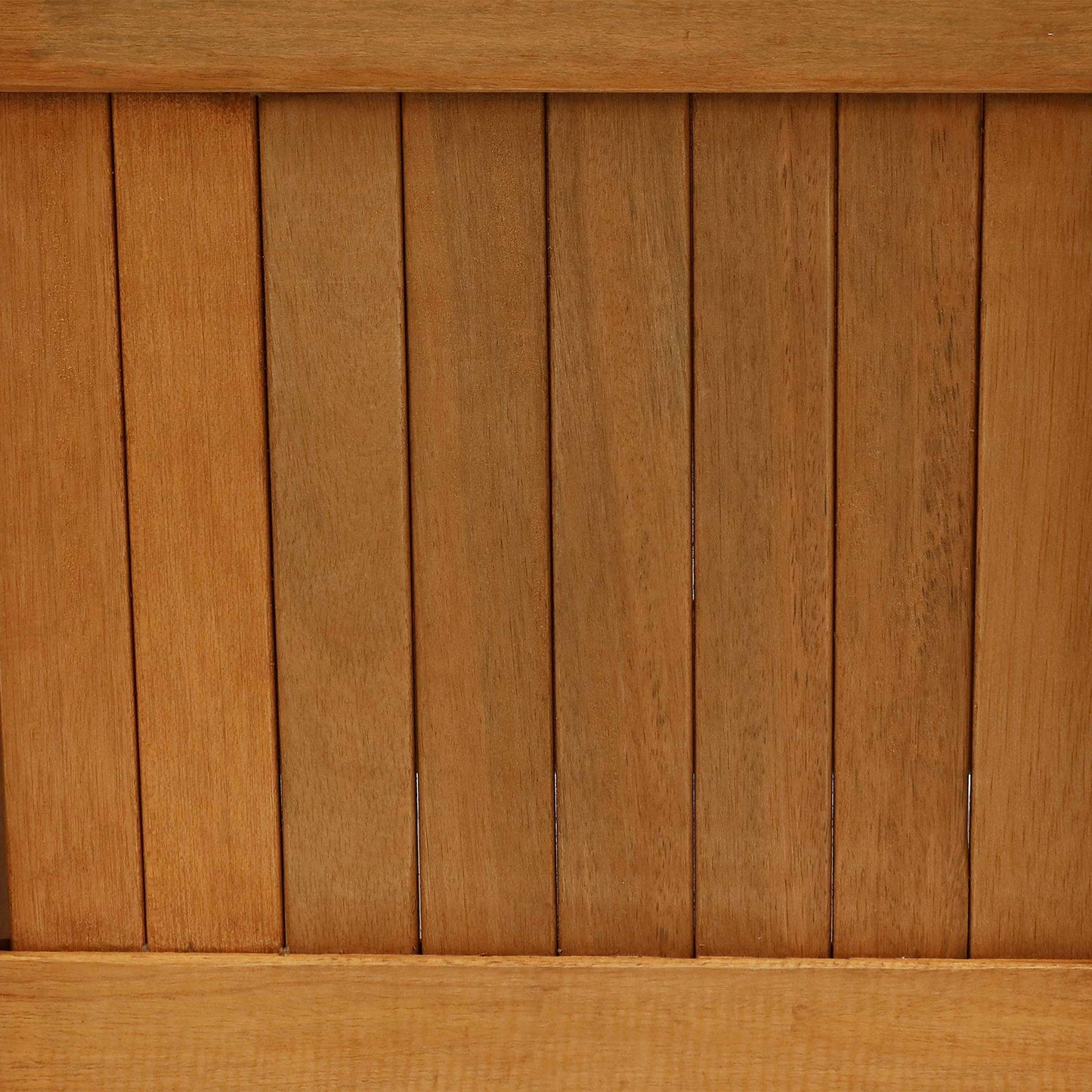 Sunnydaze 16-Inch Meranti Wood Planter Boxes for Outdoor Plants - Square Large Planter Boxes with Teak Oil Finish - Set of 2