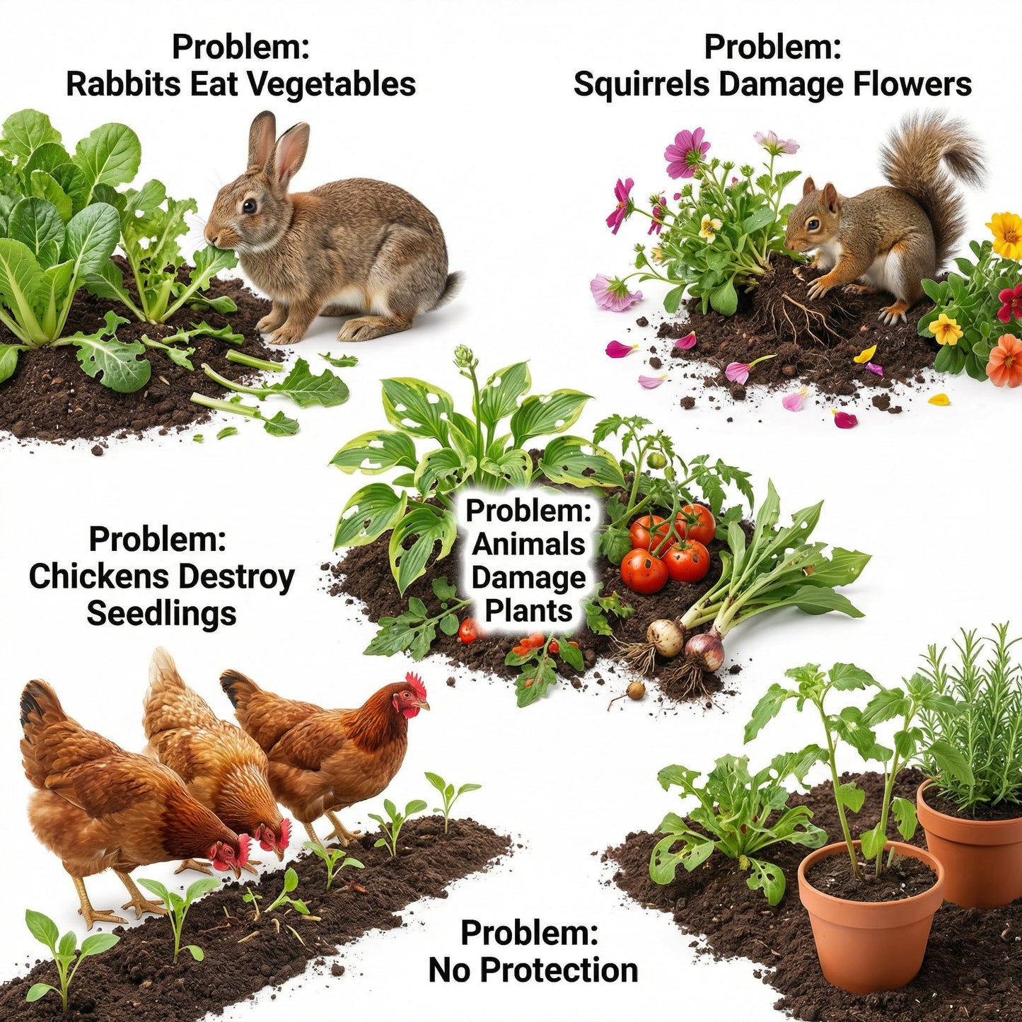 3Pack Plant Protector from Animals, 9pcs Wire Plant Protectors Metal Mesh Plant Cages, 11.8 x 15.7 Inch Outdoor Plant Guards for Rabbits Chicken Squirrels and Garden Protection