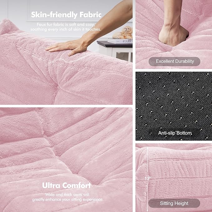 Bean Bag Loveseat Chair Big Sofa Beanbag Chair