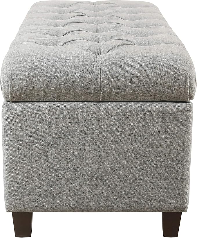 Homepop Home Decor Tufted Ainsley Button Storage Ottoman Bench