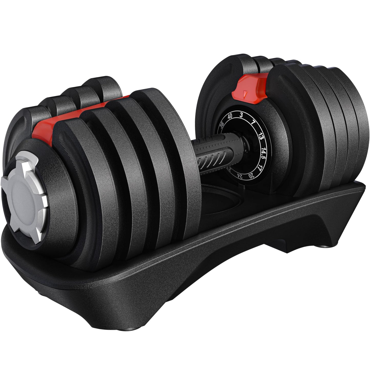 Yaheetech Adjustable Dumbbell Set 28/40/52.5/90LBS Adjustable Dumbbells Fast Adjust Dumbbell Weight Set with Anti-Slip Handle and Tray for Men/Women Home Gym Strength Training Equipment Single/Pair