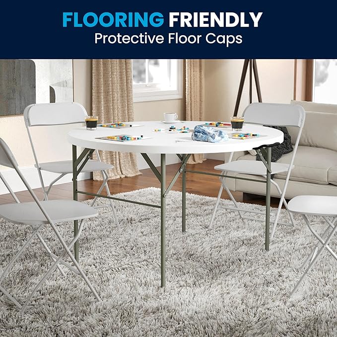 Flash Furniture Freeman 4' Round Plastic Folding Table