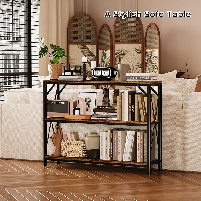 Homeiju Entry Table 40" Width, 3-Tier Entryway Table