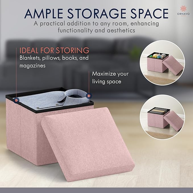 Ornavo Home Small Storage Ottoman,