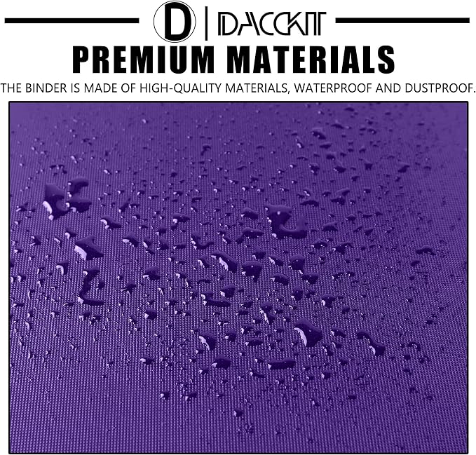 D DACCKIT Card Binder 16 Pocket - Fits 1024 Cards，4X4 Ringless Card Album with Sleeves for Trading Cards & Sports Cards（Model A，Classic Purple）