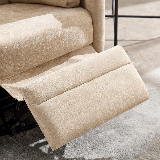 Manual Recliner 360°Swivel Glider Rocking Chair, Upholstered Nursery Adult