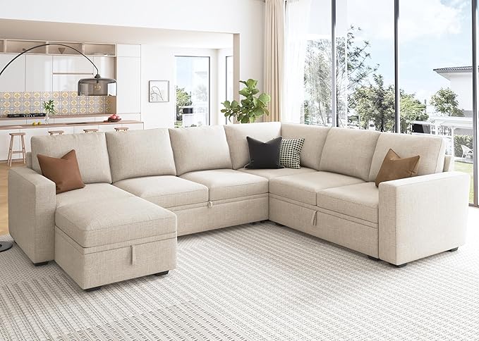 HONBAY Modular Sectional Sleeper Sofa