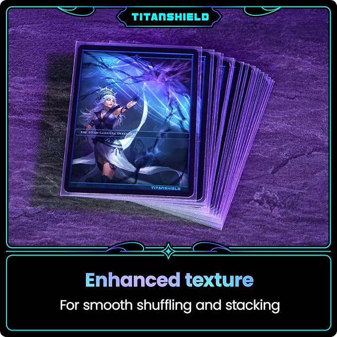 TitanShield Premium Card Sleeves | Compatible with Pokemon, One Piece, Lorcana, Flesh & Blood, & Magic The Gathering MTG | (150 Sleeves - Standard) (1, Clear, Standard | 66x91mm)