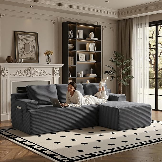 96" Sectional Couches for Living Room Cloud Couch Sofa