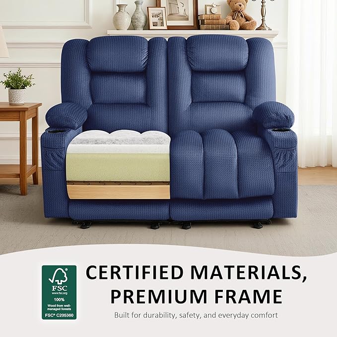 MCombo 55.9" Zero Gravity Power Loveseat Recliner