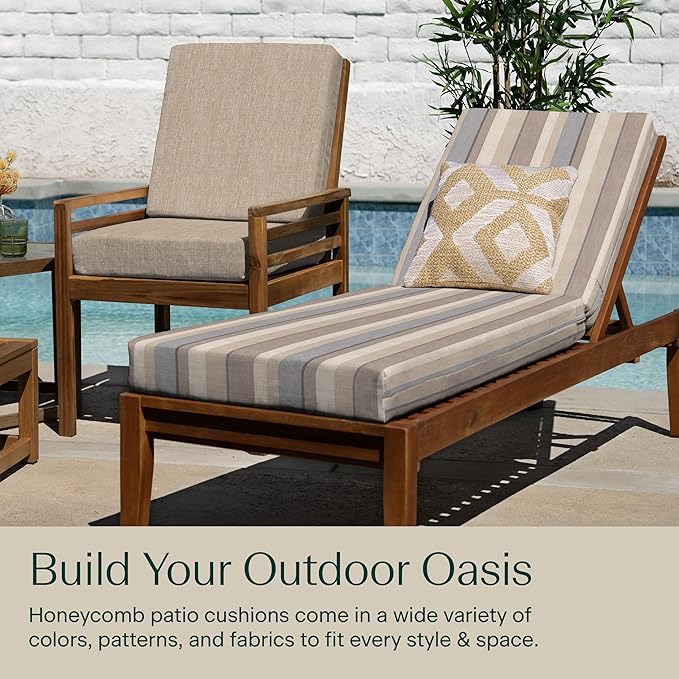 Honeycomb Outdoor Chaise Lounge Cushion