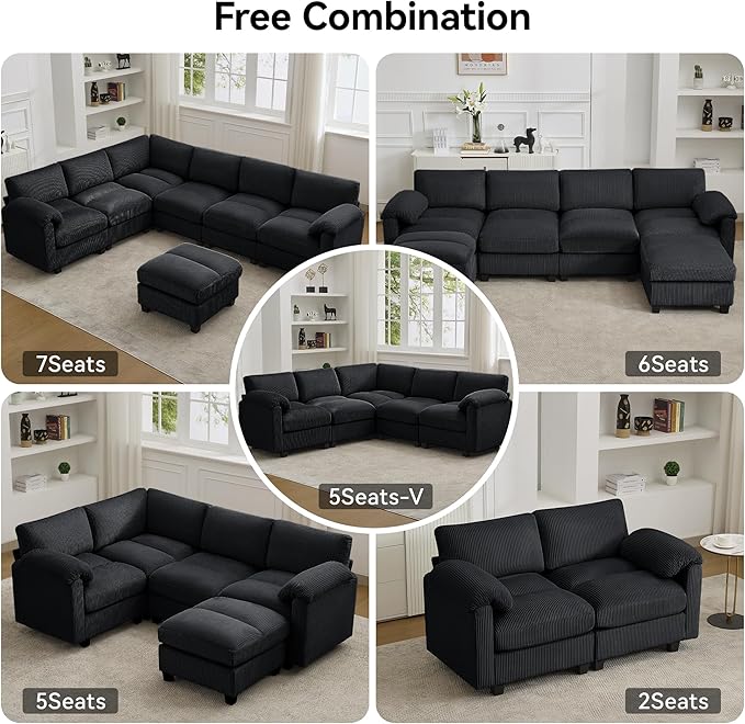 87'' U-Shaped Sectional Sofa