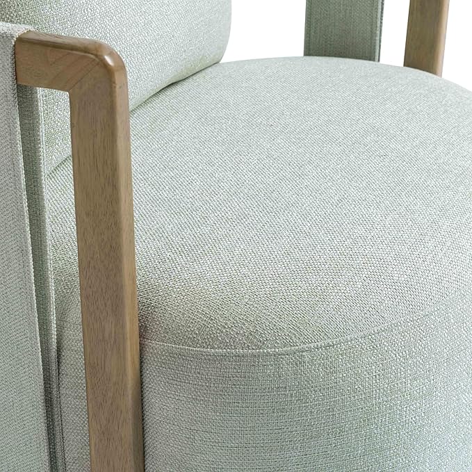 First of a Kind Swivel Chair in Mint Green Fabric
