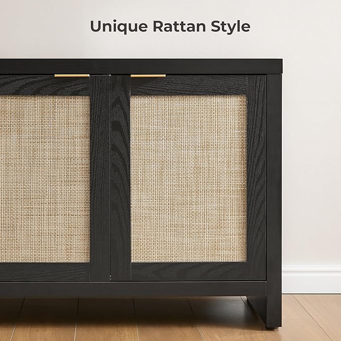 SICOTAS TV Stand for Living Room Boho Entertainment Center for Bedroom