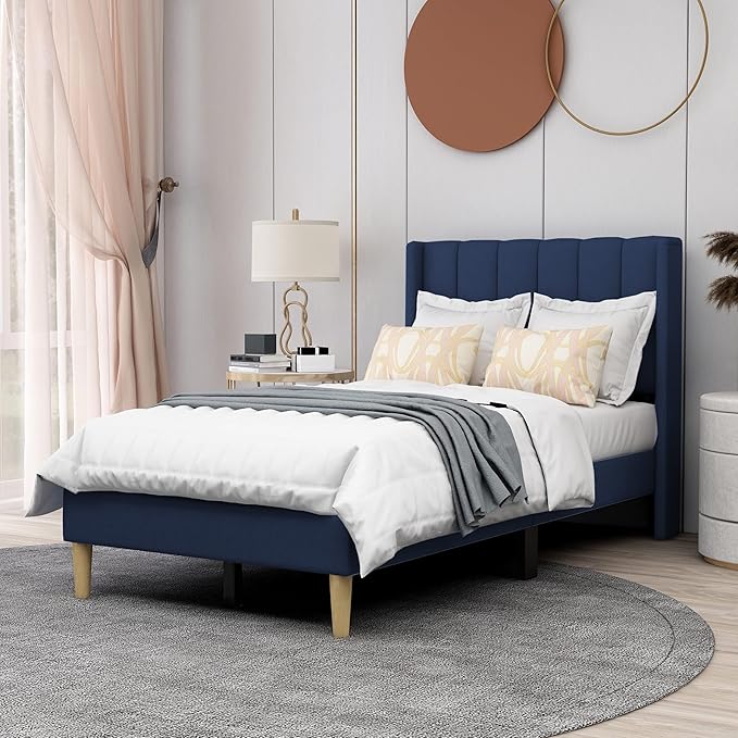 AGARTT Upholstered Platform Bed Frame Twin Size