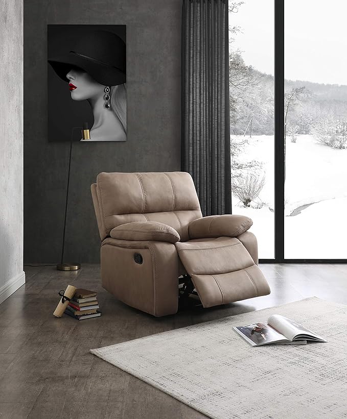 Betsy Furniture Microfiber Reclining Sofa Couch Set Living Room Set 8007