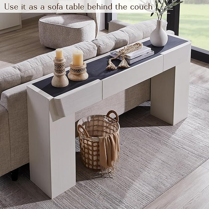 JXQTLINGMU 63" Long Wood Console Table