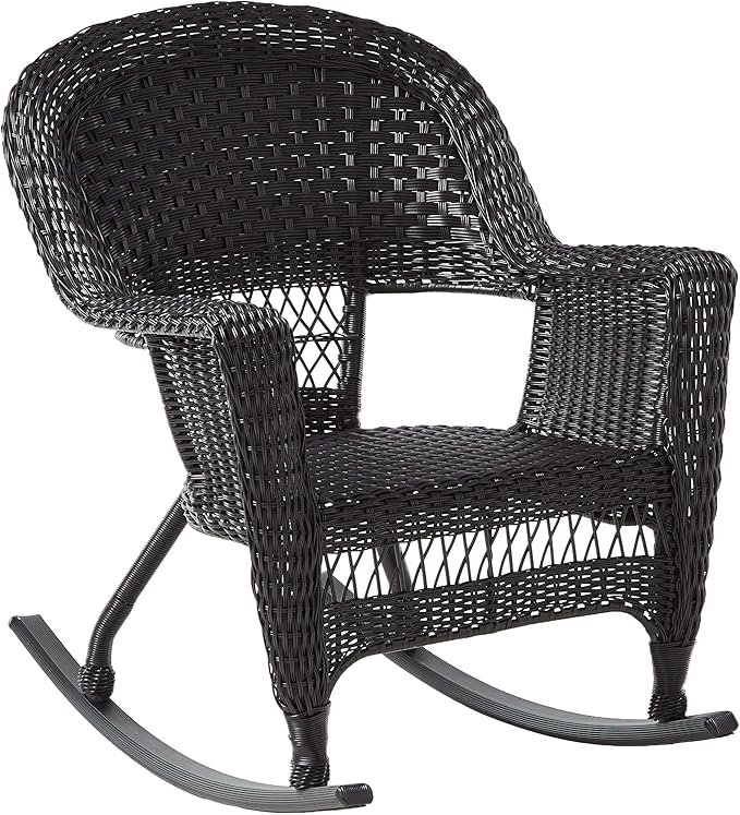 Jeco 3 Piece Rocker Wicker Chair Set