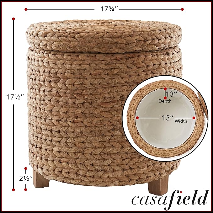 Casafield 17" Round Storage Ottoman