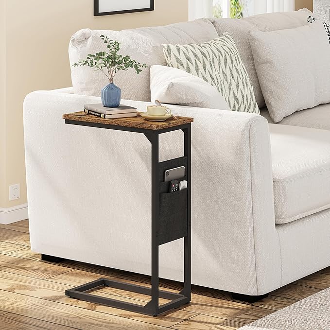 TUTOTAK C Shaped End Table, Side Table