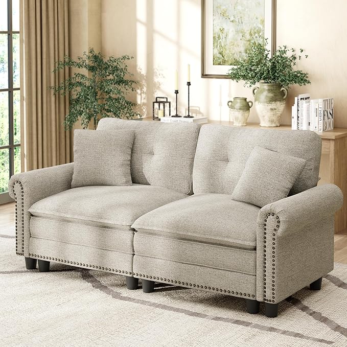 HERA'S HOUSE 73.2" Mid-Century Modern Loveseat, Oversized Sectional Couch