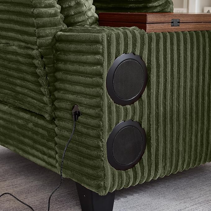 KEIKI Corduroy Storage Armrest Sofa, Single Versatile Seat