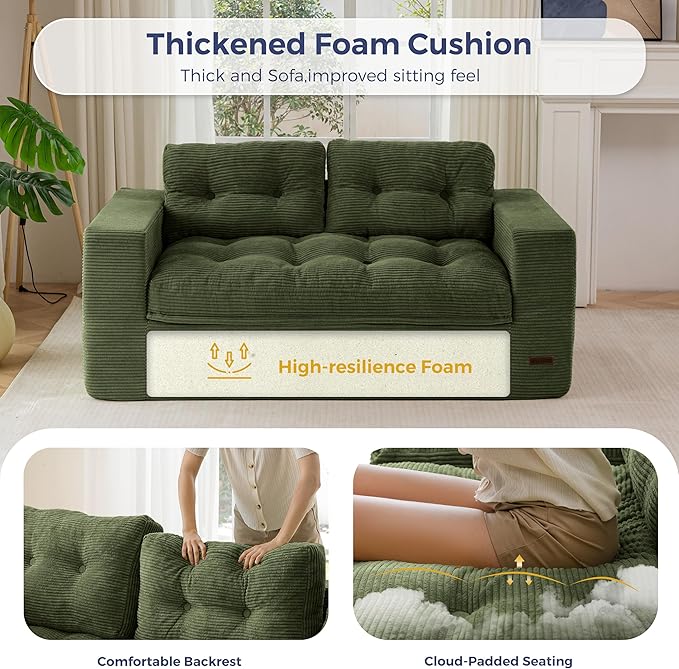 MAXYOYO 63" Loveseat Sofa Couch