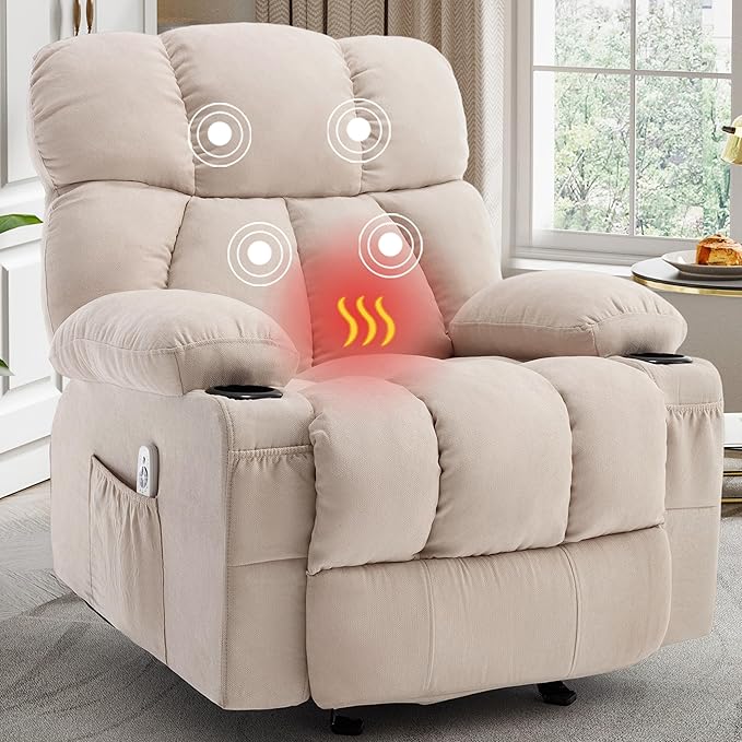 Massage Rocking Recliner Chair, Ergonomic Recliners Sofa