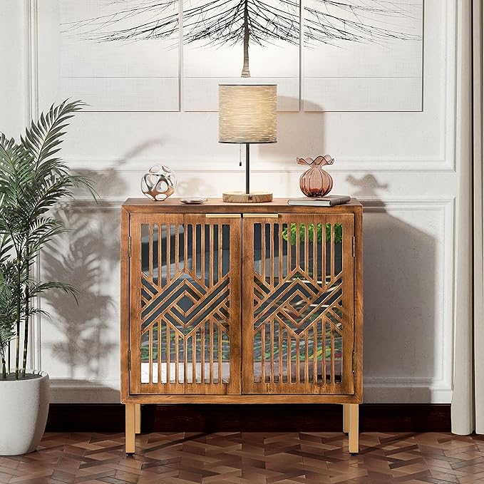 COZAYH 2 Door Accent Cabinet, Wood Sideboard Storage Furniture
