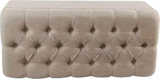 Homepop Home Decor | Tufted Ainsley Button Storage Ottoman Bench