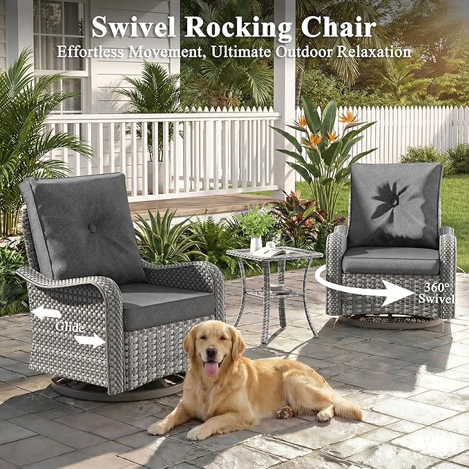 2-Seat Modern Patio Furniture Set