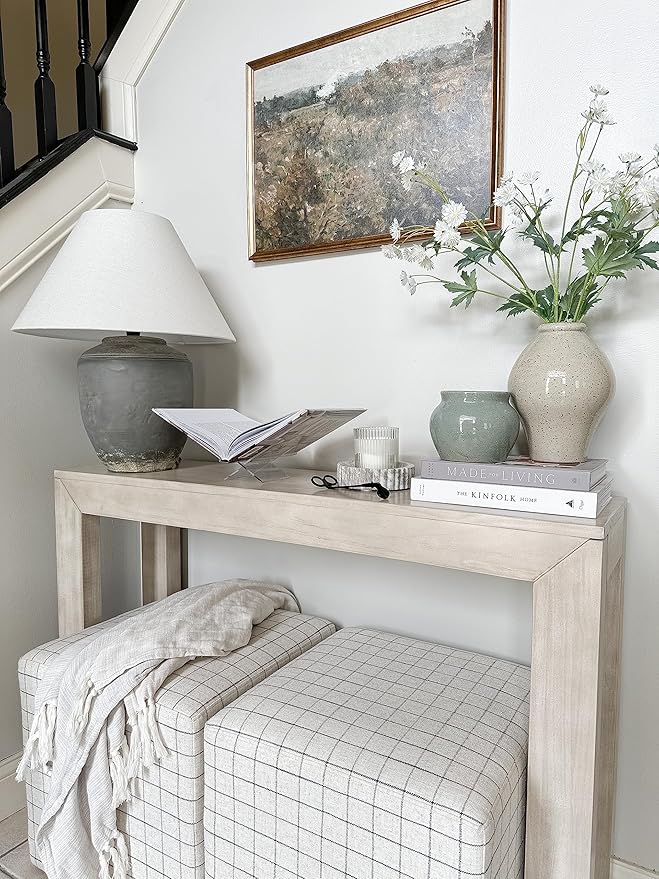 Plank+Beam Modern 46 Inch Console Table, Solid Pine Wood Entryway Table